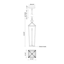 Load image into Gallery viewer, Delphine LED Pendant Light - line drawing.
