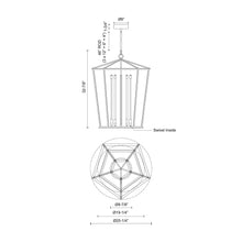 Load image into Gallery viewer, Delphine LED Pendant Light - line drawing.
