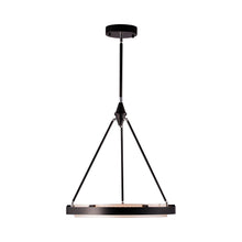 Load image into Gallery viewer, Duo LED Pendant Light in Silver Shimmer (Small).
