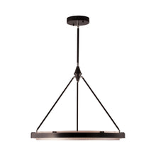 Load image into Gallery viewer, Duo LED Pendant Light in Silver Shimmer (Large).

