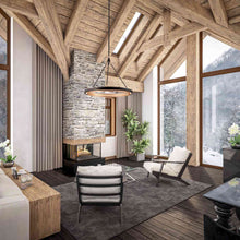 Load image into Gallery viewer, Duo LED Pendant Light in living room.
