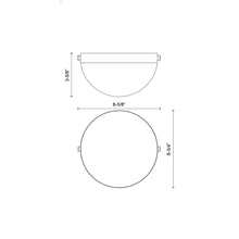 Load image into Gallery viewer, Globo LED Wall Light - line drawing.
