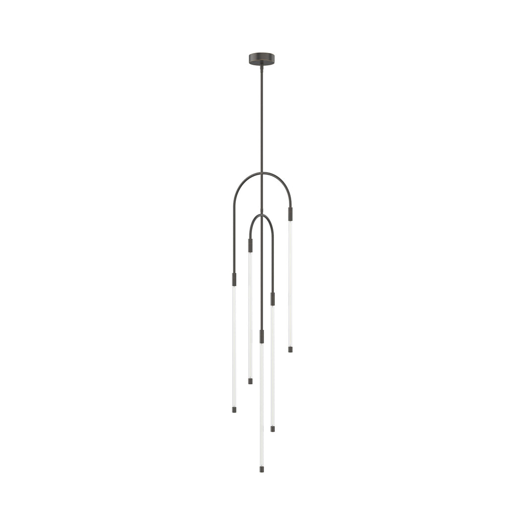 Honour LED Multi Light Pendant Light in Urban Bronze.