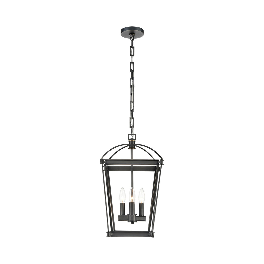 Manor Foyer Pendant Light in Small/Urban Bronze.
