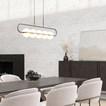 Load image into Gallery viewer, Tagliato LED Linear Pendant Light in dining room.
