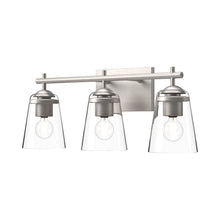 Load image into Gallery viewer, Addison Vanity Wall Light in Bruhsed Nickel.
