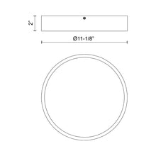 Load image into Gallery viewer, Adelaide LED Flush Mount Ceiling Light - line drawing.
