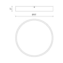 Load image into Gallery viewer, Adelaide LED Flush Mount Ceiling Light - line drawing.

