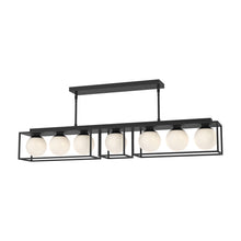 Load image into Gallery viewer, Amelia Linear Pendant Light in Matte Black (7-Light).
