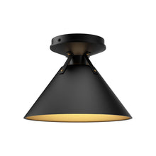 Load image into Gallery viewer, Archer Semi Flush Mount Ceiling Light in Matte Black (7-Inch).
