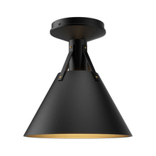 Load image into Gallery viewer, Archer Semi Flush Mount Ceiling Light in Matte Black (10-Inch).
