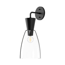 Load image into Gallery viewer, Arlo Wall Light in Matte Black.
