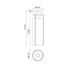 Load image into Gallery viewer, Belmont Flush Mount Ceiling Light - line drawing.
