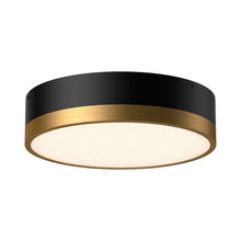 Load image into Gallery viewer, Brisbane Flush Mount Ceiling Light in Aged Gold/Matte Black (Large).
