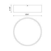 Load image into Gallery viewer, Brisbane Flush Mount Ceiling Light - line drawing.
