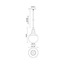 Load image into Gallery viewer, Copperfield Pendant Light - line drawing.
