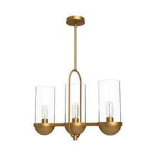 Load image into Gallery viewer, Cyrus Linear Pendant Light in Aged Gold.
