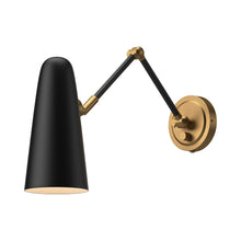 Load image into Gallery viewer, Daniel Adjustable Wall Light in Matte Black.
