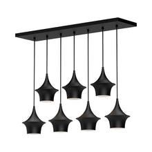 Load image into Gallery viewer, Emiko Linear Pendant Light in Matte Black.
