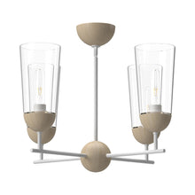 Load image into Gallery viewer, Emil Chandelier in White/White Oak.
