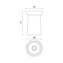 Load image into Gallery viewer, Emil Flush Mount Ceiling Light - line drawing.
