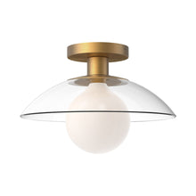 Load image into Gallery viewer, Francesca Semi Flush Mount Ceiling Light in Aged Gold (11.88-Inch).
