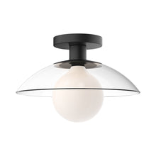 Load image into Gallery viewer, Francesca Semi Flush Mount Ceiling Light in Matte Black (11.88-Inch).
