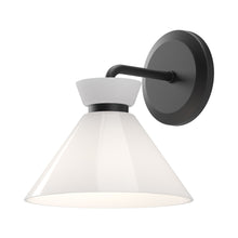 Load image into Gallery viewer, Halston Wall Light in Matte Black.
