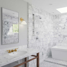 Load image into Gallery viewer, Halston Wall Light in bathroom.
