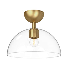 Load image into Gallery viewer, Jude Semi Flush Mount Ceiling Light in Brushed Gold.
