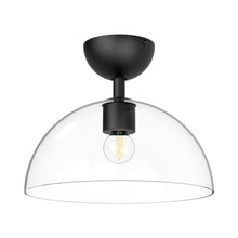 Load image into Gallery viewer, Jude Semi Flush Mount Ceiling Light in Matte Black.
