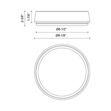 Load image into Gallery viewer, Laval LED Flush Mount Ceiling Light - line drawing.
