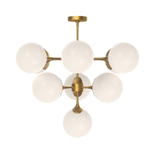 Load image into Gallery viewer, Nouveau Chandelier in Aged Gold (10-Light).
