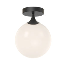 Load image into Gallery viewer, Nouveau Flush Mount Ceiling Light in Matte Black.
