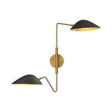 Load image into Gallery viewer, Oscar Adjustable Wall Light in Matte Black (2-Light).
