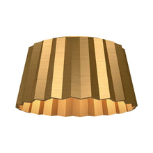 Load image into Gallery viewer, Plisse Flush Mount Ceiling Light in Aged Gold.
