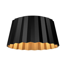 Load image into Gallery viewer, Plisse Flush Mount Ceiling Light in Matte Black.
