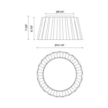 Load image into Gallery viewer, Plisse Flush Mount Ceiling Light - line drawing.
