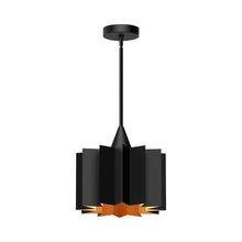 Load image into Gallery viewer, Plisse Rod Pendant Light in Matte Black.
