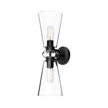 Load image into Gallery viewer, Salem Vanity Wall Light in Matte Black.
