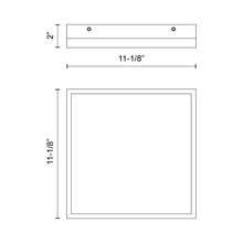 Load image into Gallery viewer, Sydney LED Flush Mount Ceiling Light - line drawing.
