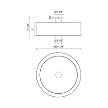 Load image into Gallery viewer, Theo Flush Mount Ceiling Light - line drawing.
