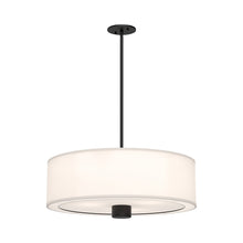 Load image into Gallery viewer, Theo Flush Pendant Light in Matte Black.
