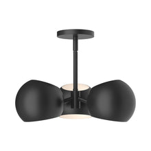 Load image into Gallery viewer, Willow Pendant Light in Matte Black/Steel.
