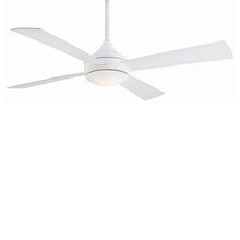 Load image into Gallery viewer, Aluma Outdoor Ceiling Fan in Flat White / Etched Opal/LED.
