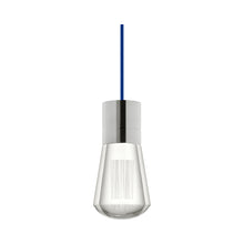 Load image into Gallery viewer, Alva 11-Light LED Pendant Light in Blue/Satin Nickel.
