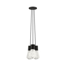 Load image into Gallery viewer, Alva 3-Light LED Pendant Light in Black/Black.
