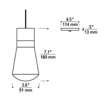Load image into Gallery viewer, Alva 3-Light LED Pendant Light - line drawing.
