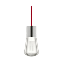 Load image into Gallery viewer, Alva LED Pendant Light in Red/Satin Nickel.
