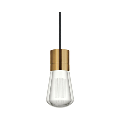 Alva LED Pendant Light in Brass.